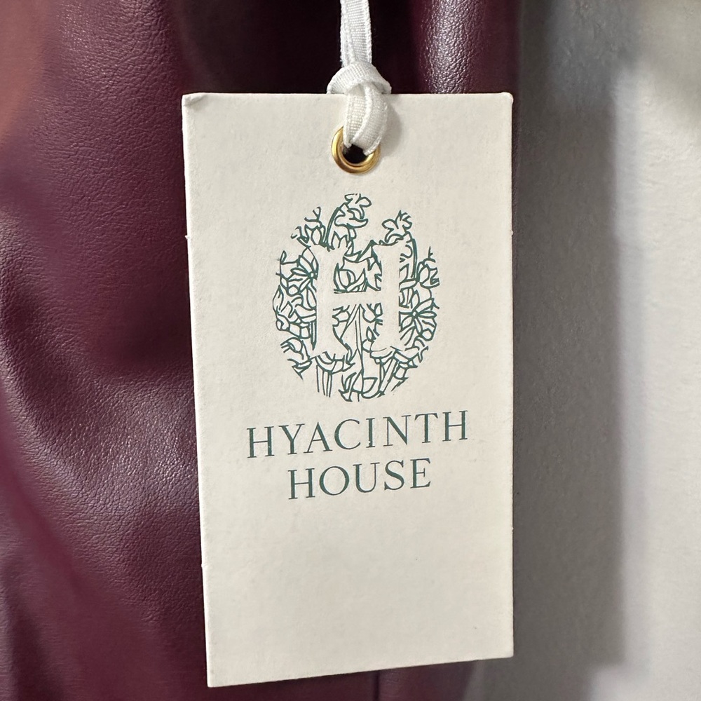 HYACINTH HOUSE Burgundy Front Zip Faux Leather Mini Dress - Picture 8 of 11